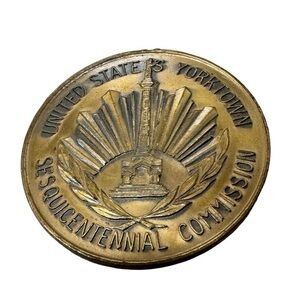 Vintage 1931 Surrender at Yorktown Sesquicentennial Commission Medal Pin Ribbon